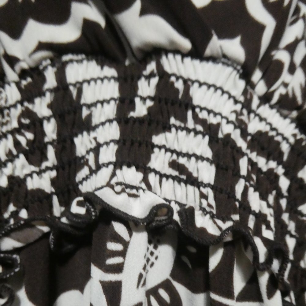 JESSICA | small | Made In Canada | Brown Floral Dress | Tie Back | NWOT - Picture 8 of 11